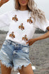 Rodeo Cowboy Patch Graphic Relaxed Fit Casual Tee