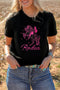 Rodeo Cowgirl Graphic Embroidered Relaxed Fit Casual Tee