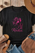 Rodeo Cowgirl Graphic Embroidered Relaxed Fit Casual Tee