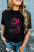 Rodeo Cowgirl Graphic Embroidered Relaxed Fit Casual Tee