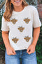 Rodeo Glam Sequin Cow Head Western Graphic Tee