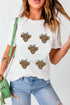 Rodeo Glam Sequin Cow Head Western Graphic Tee