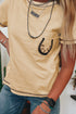 RODEO Horseshoe Embroidered Patch Pocket T Shirt