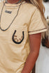 RODEO Horseshoe Embroidered Patch Pocket T Shirt