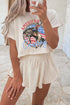 Rodeo Ready Cowboy Print Tee Tiered Ruffle Skort Set