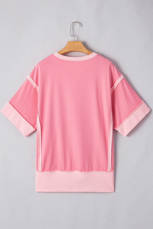 Rodeo Ready Retro Cowgirl Checkered Star Raw Seam Tee