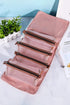Roll Up Detachable Mesh Pouch Cosmetic Organizer Bag