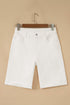 Rolled Cuff Stretch Bermuda Denim Shorts