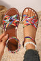 Roman Inspired Caged Band Flat Strap Sandals