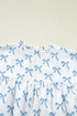 Romantic Bow Front Ruffled Short Sleeve Top