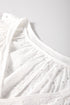 Romantic Eyelet Embroidered V Neck Puff Sleeve Cotton Blouse