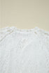Romantic Floral Lace Tie Front Tiered Bell Sleeve Blouse