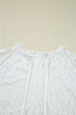 Romantic Floral Lace Tie Front Tiered Bell Sleeve Blouse
