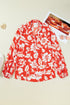 Romantic Floral Print Southern Belle Loose Button Up Shirt