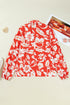 Romantic Floral Print Southern Belle Loose Button Up Shirt