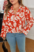 Romantic Floral Print Southern Belle Loose Button Up Shirt