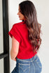 Romantic Heart Graphic Cropped Summer Knit Short Sleeve Sweater