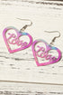 Romantic Hollow Heart Shaped Acrylic Drop Earrings
