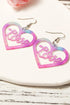 Romantic Hollow Heart Shaped Acrylic Drop Earrings