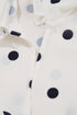 Romantic Polka Dot Peter Pan Collar Tie Front Peplum Blouse