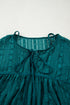 Romantic Sheer Lace Balloon Sleeve V Neck Babydoll Blouse