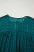 Romantic Sheer Lace Balloon Sleeve V Neck Babydoll Blouse