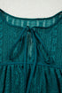 Romantic Sheer Lace Balloon Sleeve V Neck Babydoll Blouse
