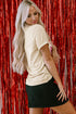 Romantic Slogan Print Crew Neck Graphic Tee