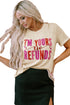 Romantic Slogan Print Crew Neck Graphic Tee