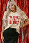 Romantic Slogan Print Crew Neck Graphic Tee