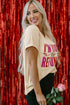 Romantic Slogan Print Crew Neck Graphic Tee