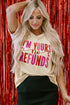Romantic Slogan Print Crew Neck Graphic Tee