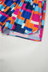 Rose Geometric Printed Drawstring Waist Beach Shorts with Pockets