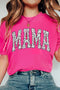 Rose Red Leopard MAMA Printed Crewneck Tee