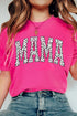 Rose Red Leopard MAMA Printed Crewneck Tee