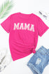 Rose Red MAMA Graphic Crew Neck Tee
