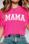 Rose Red MAMA Graphic Crew Neck Tee