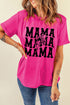 Rose Red Western MAMA Print Crew Neck T Shirt