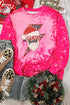 Rose Santa Baby Lightning Tie Dye Print Crewneck Sweatshirt