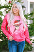 Rose Santa Baby Lightning Tie Dye Print Crewneck Sweatshirt