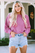 Round Neck Exposed Seam Relaxed Terry Pullover