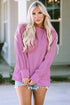 Round Neck Exposed Seam Relaxed Terry Pullover