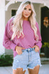 Round Neck Exposed Seam Relaxed Terry Pullover