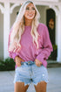 Round Neck Exposed Seam Relaxed Terry Pullover