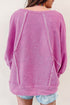 Round Neck Exposed Seam Relaxed Terry Pullover