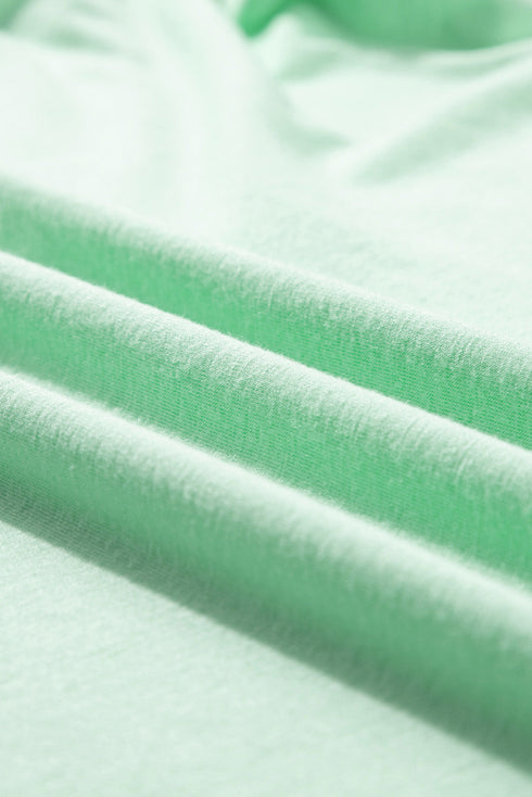 Round Neck Rolled Sleeve Plus Size T-shirt