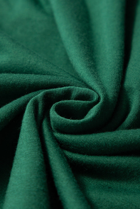 Round Neck Rolled Sleeve Plus Size T-shirt