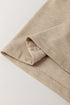 Round Neck Ruched Puff Sleeve Soft Blend Top