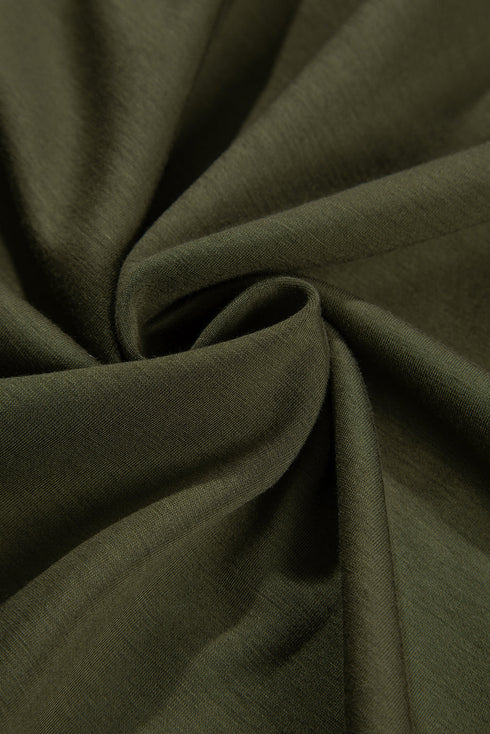 Ruched Detail Long Sleeve Textured Finish Midi Dress