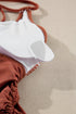 Ruched Side Tie Strap Leaf Print Tankini Set
